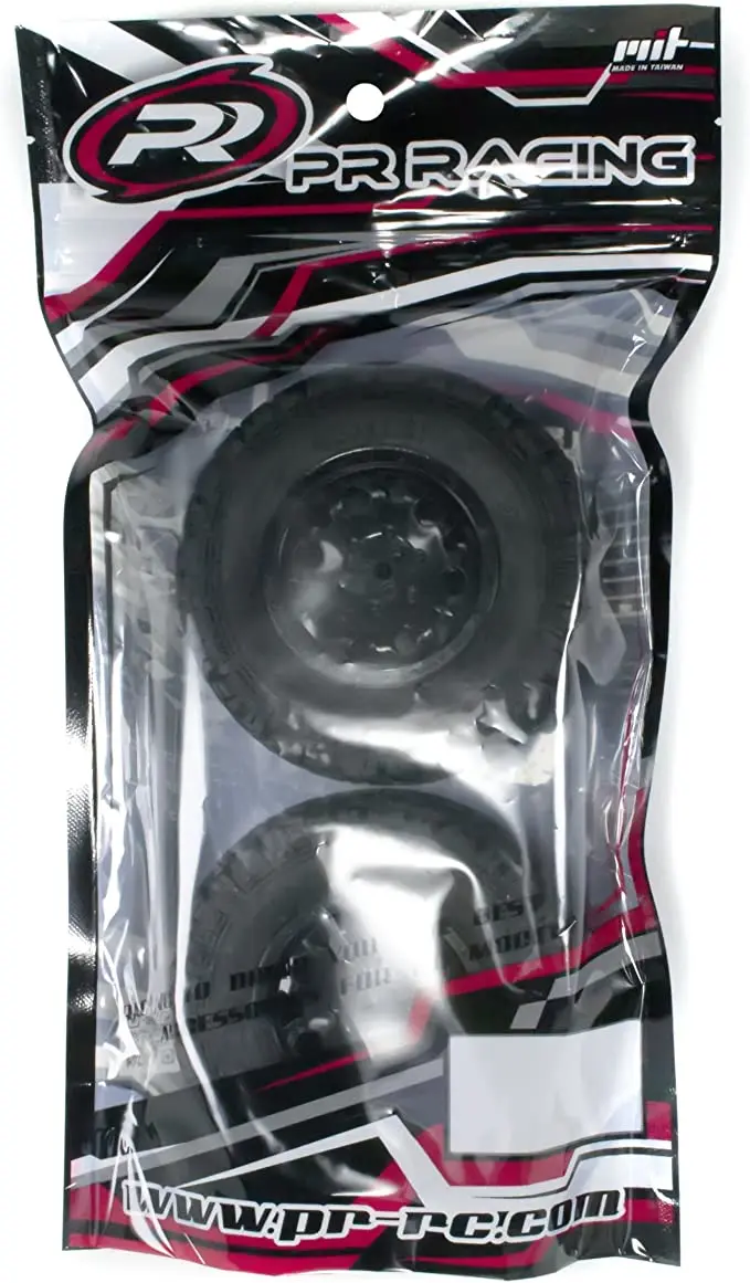 2 Chiếc PR Đua SCT-P006 1/10 Khóa Học Ngắn Xe Tải 0 ° Lệch Lốp Xe Có Lớp Xốp Chèn Đen Vành Bánh 12mm Hex AE Losi Chém ARRMA