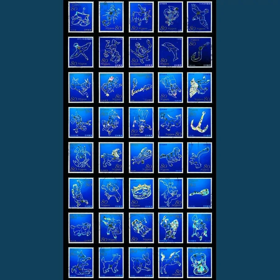 Real Used Post Stamps Constellation 30 All Genuine Worldwide Stamps Zodiac Star…