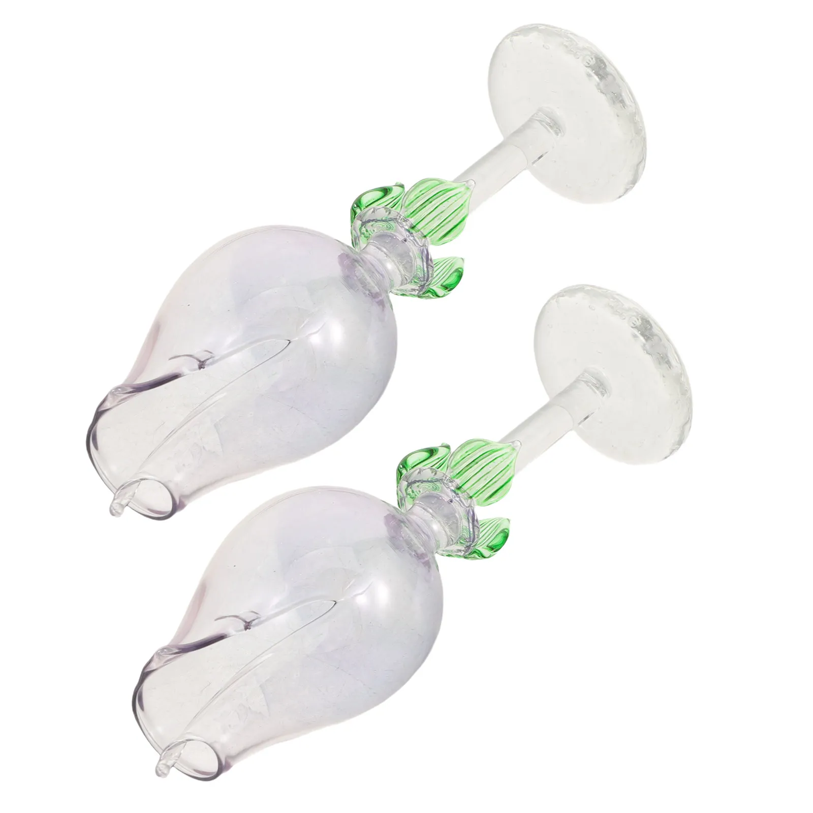 2Pcs Glass Essential Oil Diffuser Flower Shape Aromatherapy Decoration for Bedroom Home Office Desk Small Air Scent Diffuser