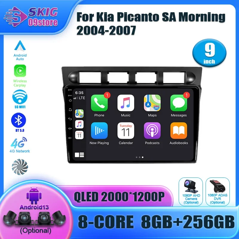 

For Kia Picanto SA Morning 2004-2007 Android 14 Car Radio Multimedia CarPlay Video Player GPS CarPlay Head Unit Stereo WIFI