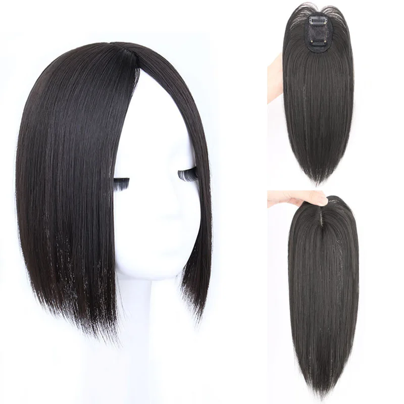 وصلات شعر صناعية خفيفة الوزن ومسامية للنساء تضيف حجم وصلات شعر مفرودة من قطعة واحدة #1