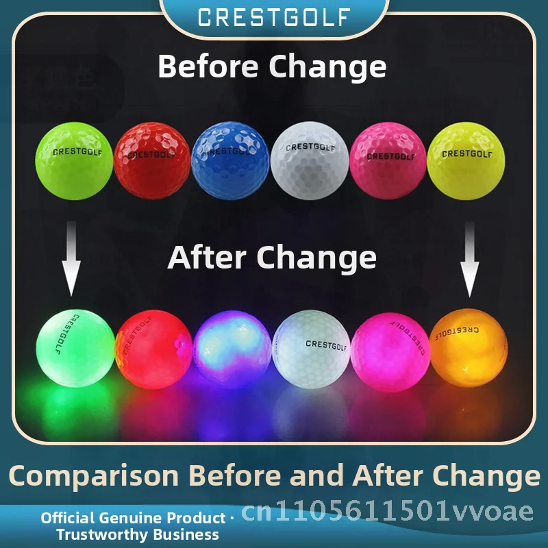 كريست جولف مضيئة كرة جولف LED فلاش ليلة ممارسة الكرة اللون مختلط 6-حزمة المطاط الاصطناعي Surlyn 42 مللي متر مرونة عالية جولف #4