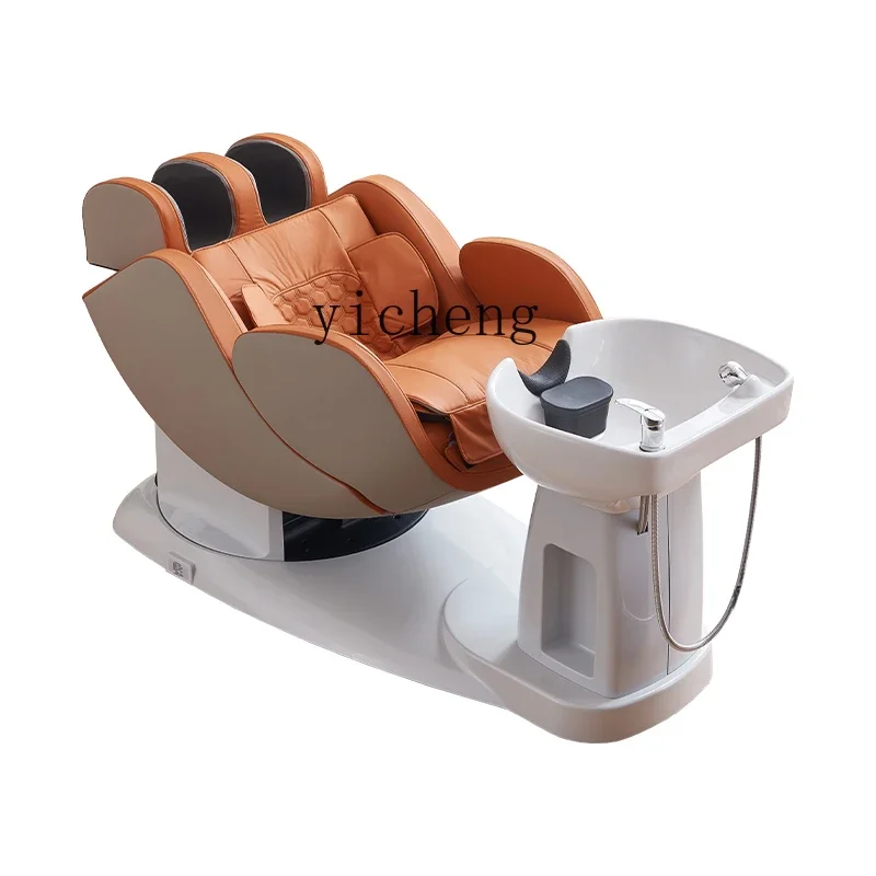 

XL electric semi-reclining flush bed hair chair multi-functional head therapy water circulation shampoo bed