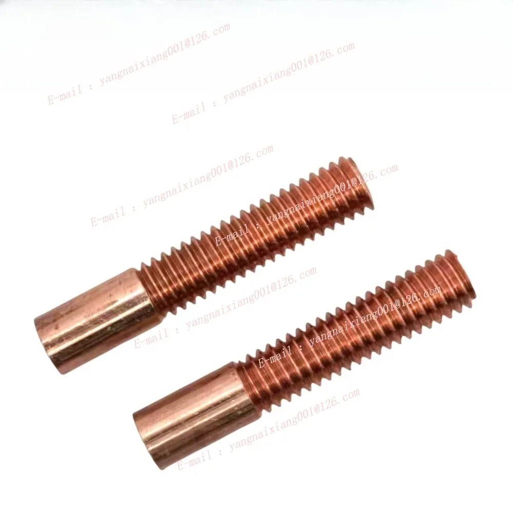Pure Copper Tapping Electrodes for Spark EDM Thread Electrode Discharge Red Copper Screw Tooth Metric Size M1-M36