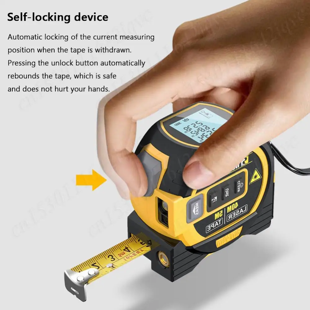 Лазерный дальномер 3 в 1, многофункциональная цифровая рулетка, 5 м, рулетка, линейка, измерительный инструмент, инструмент для измерения расстояния