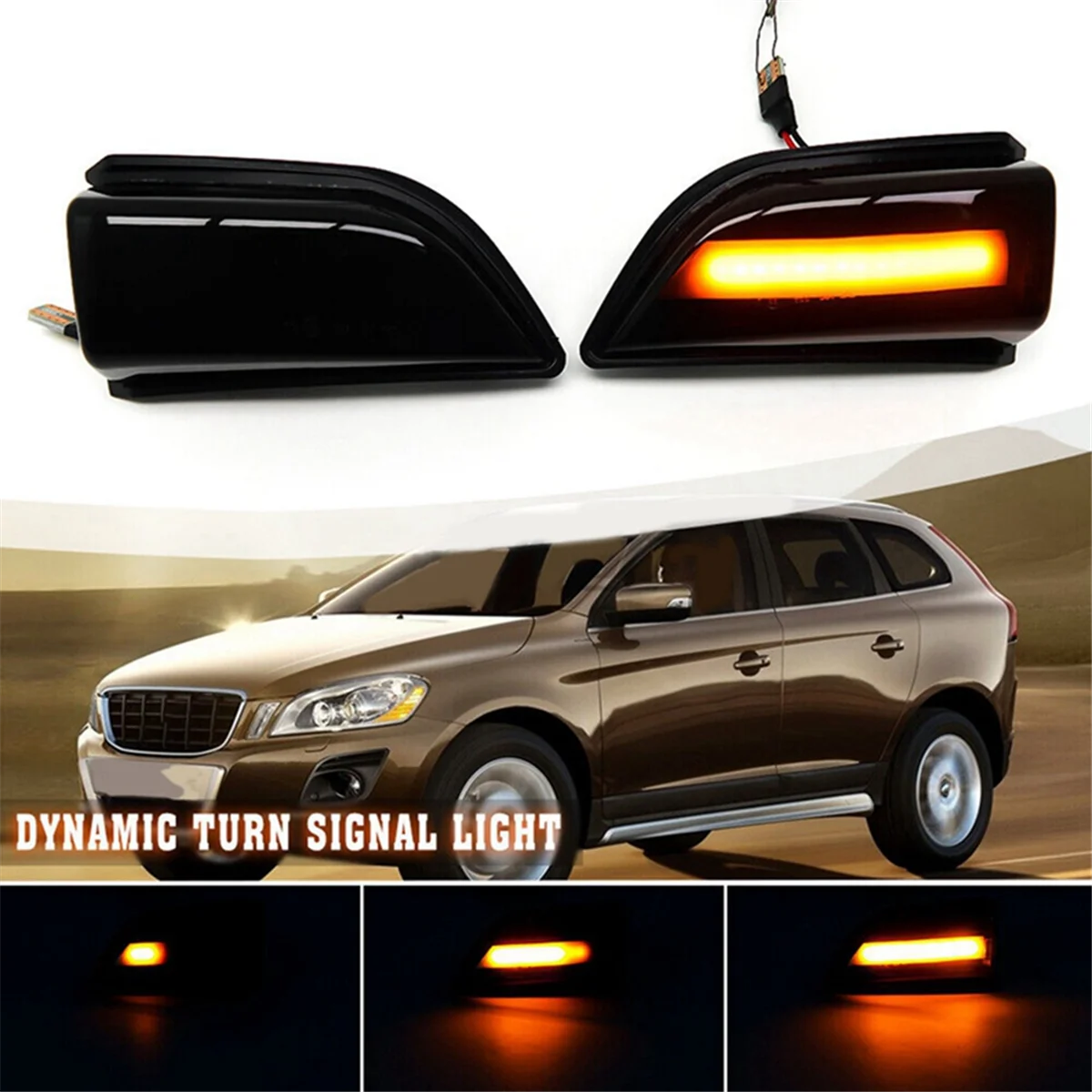 

LED Dynamic Turn Signal Light for Volvo XC60 2008 -2014 Rearview Mirror Blinker Indicator 31217288 31217289