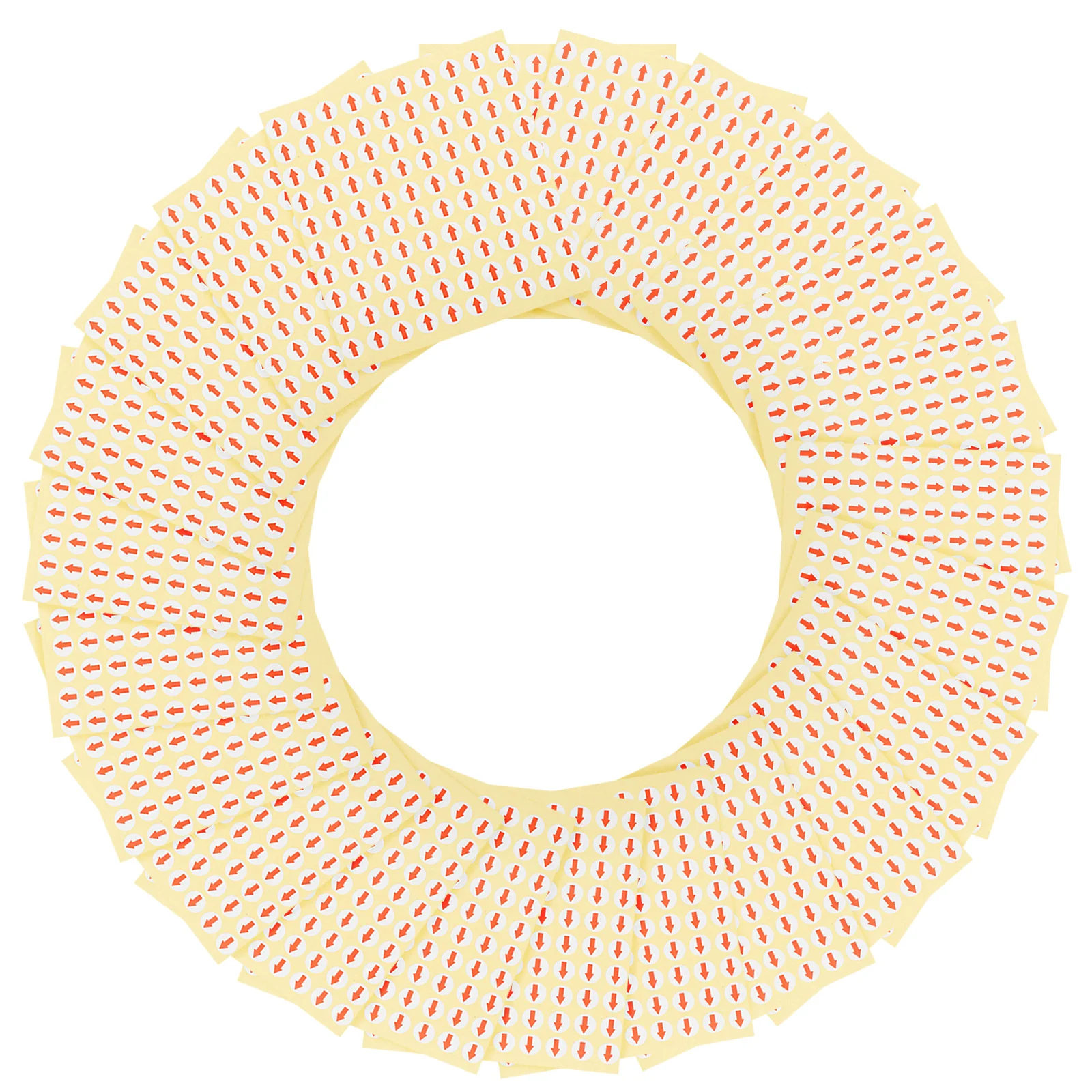 

3200pcs Red Arrow Labels Stickers Defect Indicator Bright Colorful Circle Dot Adhesive Office Factory Home Use