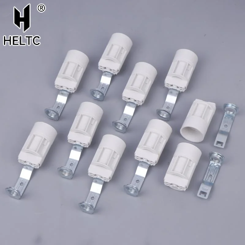 10 Pcs Candelabra Socket E14 Bracket Lamp Holder Lighting Base Zinc Alloy Sockets Bulb Holder With Bracket For Crystal Lamps