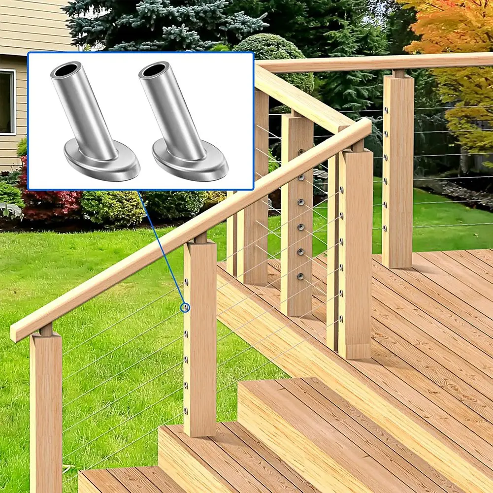 AB46-40 Pack Angle Beveled Protector Sleeves, Wood Post Protector Stair Cable Railing