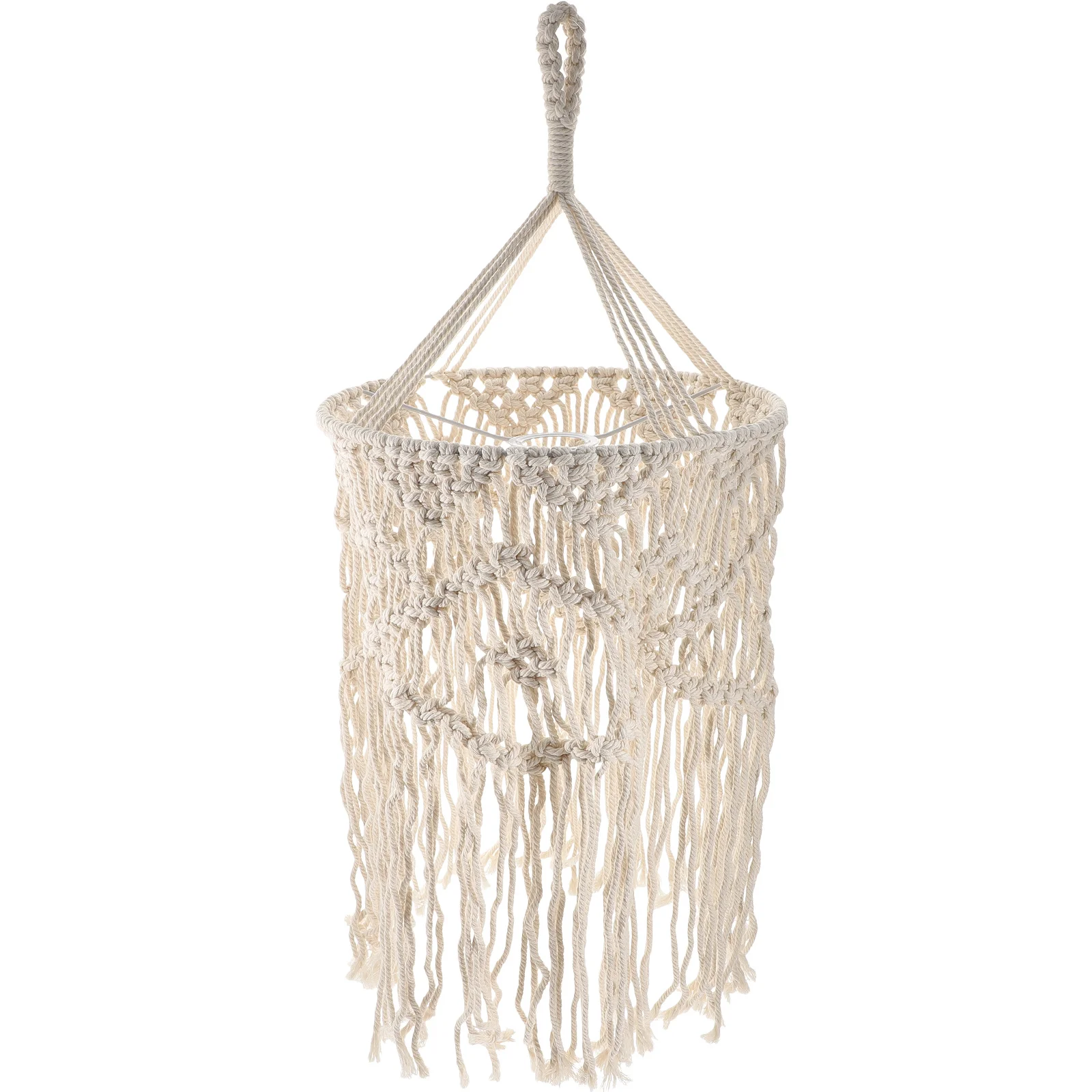 

Макраме богемный подвесной светильник абажур ручной работы из хлопка тканый потолочный светильник крышка декоративный светильник тканый абажур