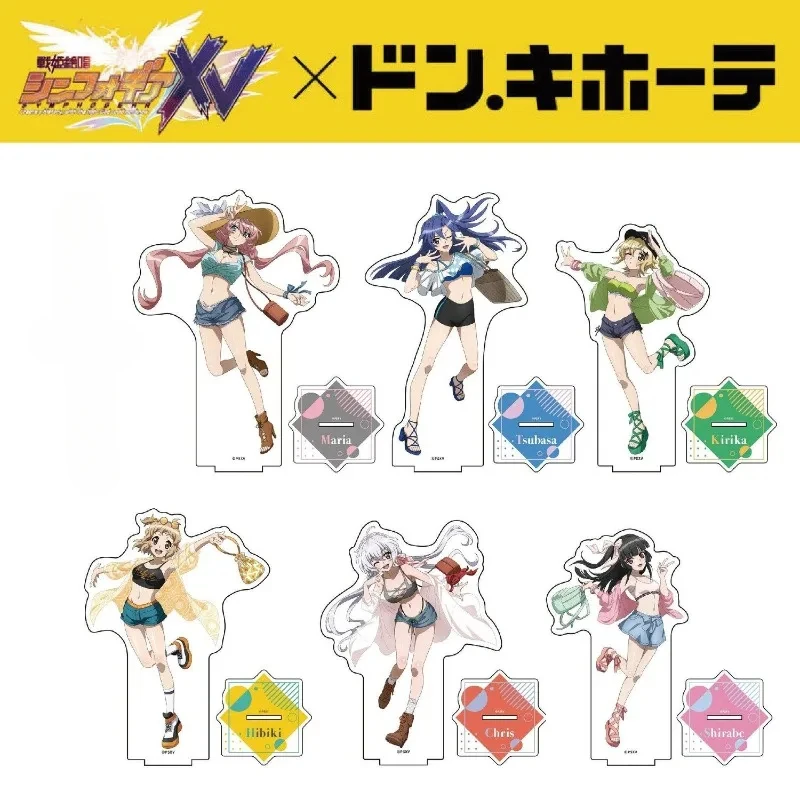 Symphogear XV Action Toy Figures Kazanari Tsubasa Stand Tachibana Hibiki Collection Ornament Yukine Chris Acrylic Doll Cos Gift