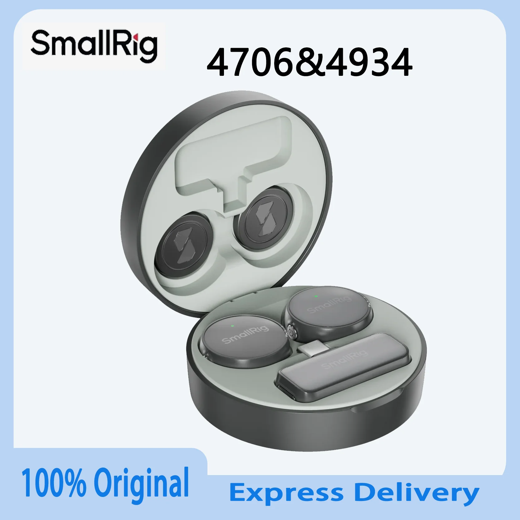 

Original SmallRig 4706 4934 Air Cushion Wireless Microphone 300m USB C White 48kHz 24 bit Live Streaming Mic