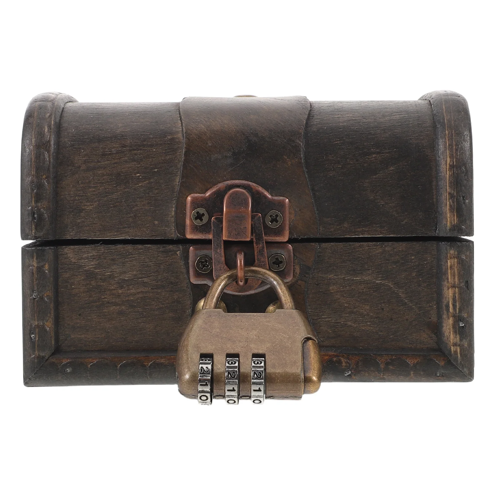 Boîte au trésor coffre de Puzzle en bois avec serrure à combinaison accessoire de jeu de salle d'évasion-étui organisateur de rangement de bijoux Vintage