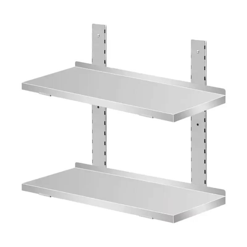 Custom High Grade Stainless Steel Kitchen Wall Shelf Durable Factory Supply in Different Sizes Storage Holders & Racks
