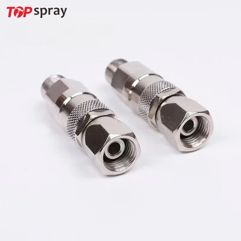 

Topspray Pressure Hose Swivel Joint 360 degree for spray airless hose Pipe Connector1/4 Inch Stainless Steel Airless High