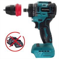 PATUOPRO 2 In 1 Cordless Electric Drill Screwdriver 10MM Rechargeable Driver Home Power Tools For Makita 18V Battery(No Battery)