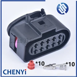 10 Pin 3.5mm Auto waterproof connector 1J0973735 Auto Temp Sensor Plug Deflation Valve Halogen headlight plug 6R0973735 493577-2