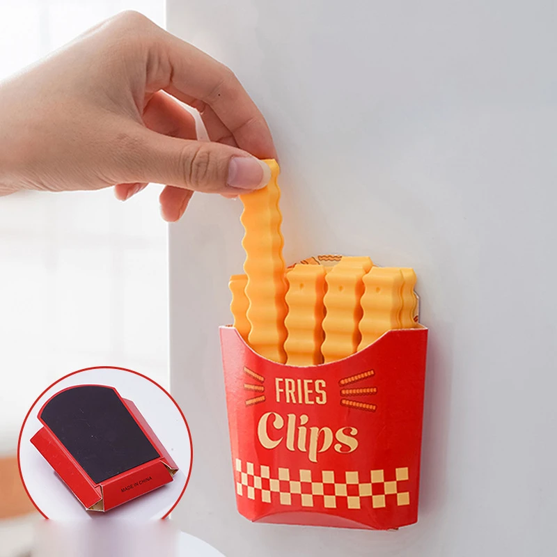 Criativo French Fries Sealer Clip, alimentos tempero saco clipe de vedação, ensacados lanches, frescura, umidade resistente