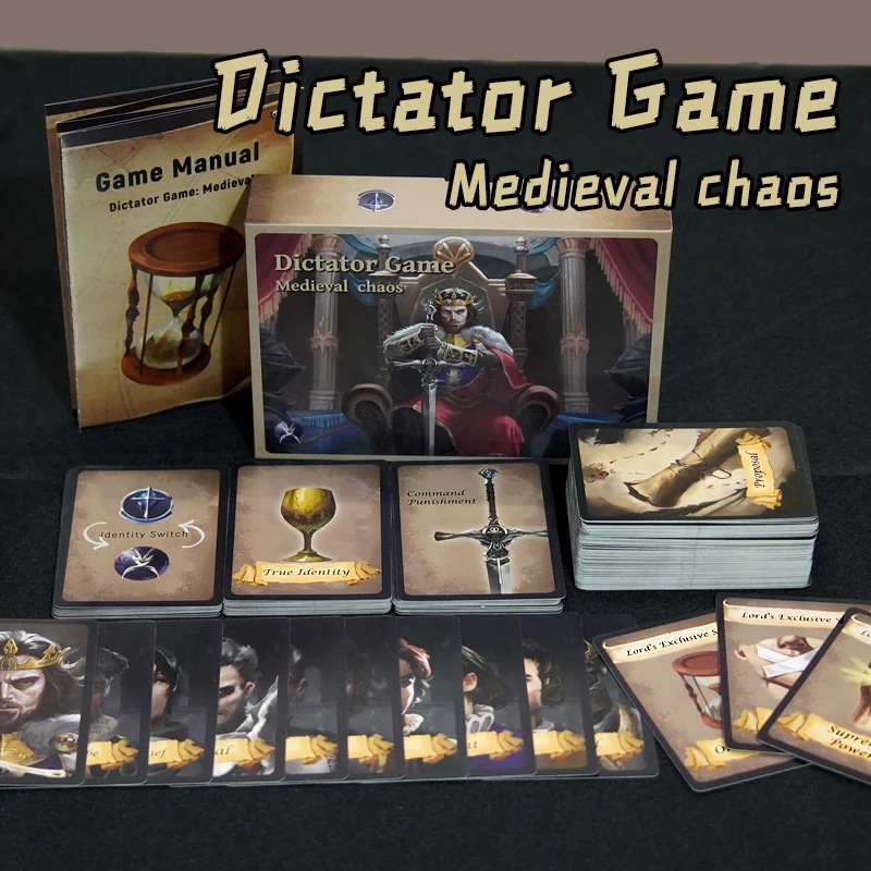 Dictator Game: Medieval Strategy – Card Game for 5-10 Players, Ages 14+, with Unique Skills and Identity Swaps