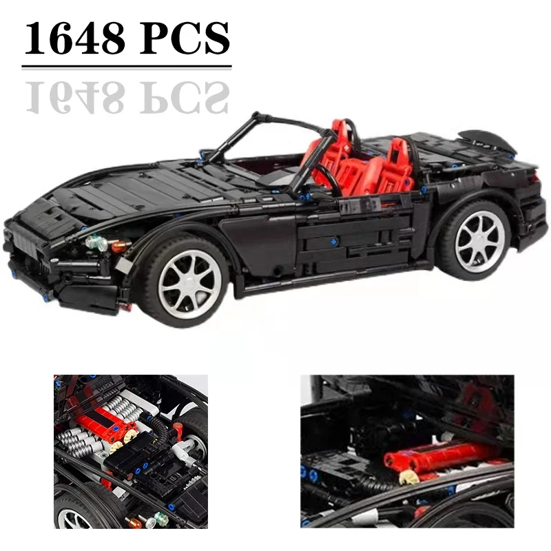 New MOC-24500 High-tech Sports Racing Speed Champion Car S2000 AP2 Collection Vehicle Model Building Block Toy Birthday Gift