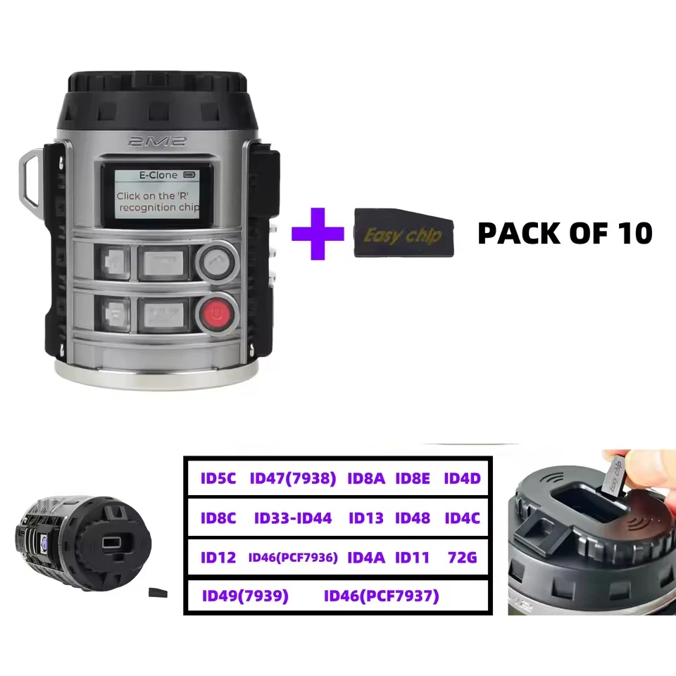

CNP215 2M2 TANK Easy Clone Super Support Copying ID46 ID4D ID8A ID47 ID5C ID8E ID12 MQB48 VAG5C Transponder Clone Chip