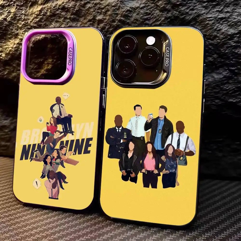

TV B-Brooklyn N-Nine 99 Phone Case For iPhone17,16,15,14,13,12,11 Plus,Pro Max Colored Silver Plated Inside Cover