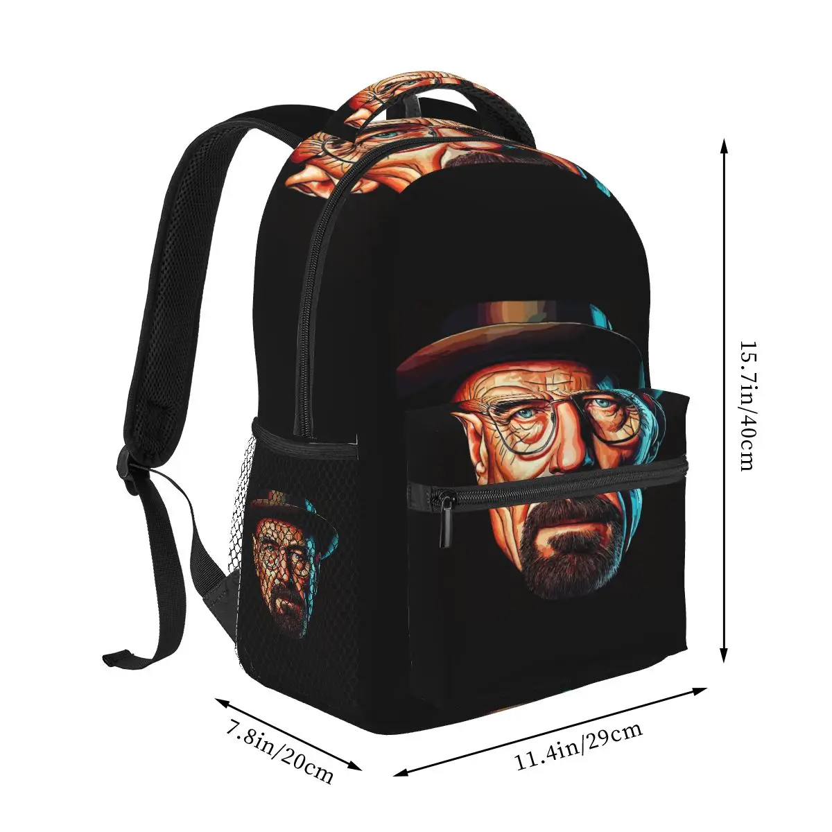 Breaking Bad I Am The One Who Knocks Walter White Backpack Hot Sale Daypack Large Boys Girls BookBag School Bag Shoulder Bags