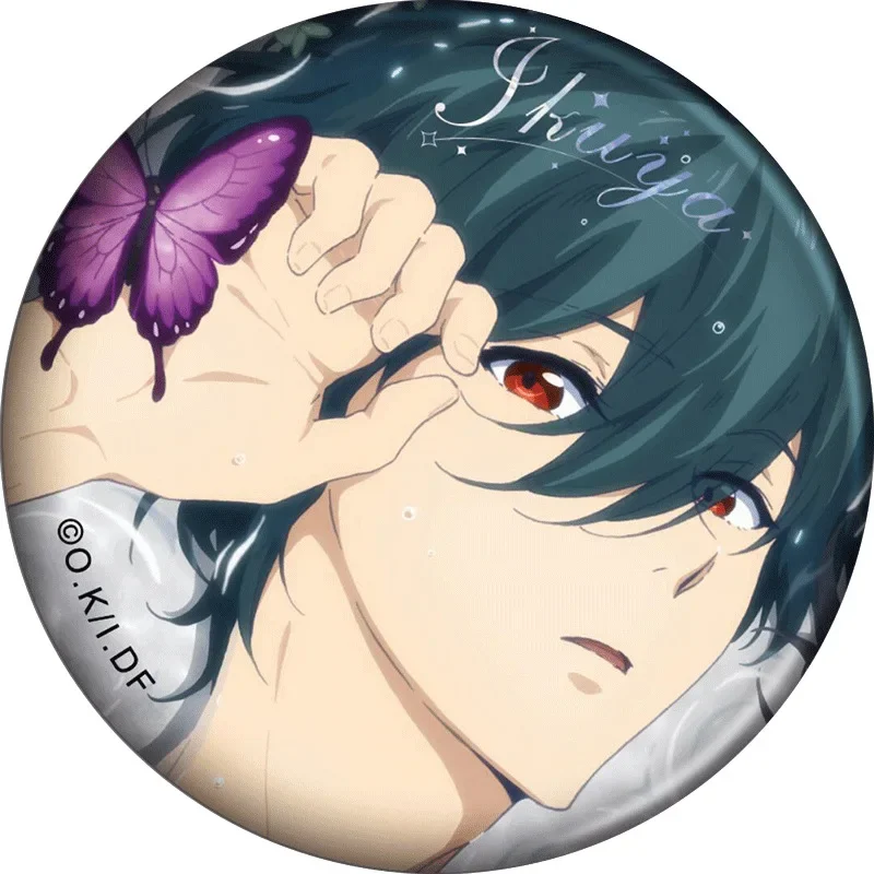 Figura de Anime de 5,8 cm, Nanase Haruka Rin Matsuoka Tachibana Makoto, broches exquisitos de Anime, insignia de moda, colección de decoración para mochila