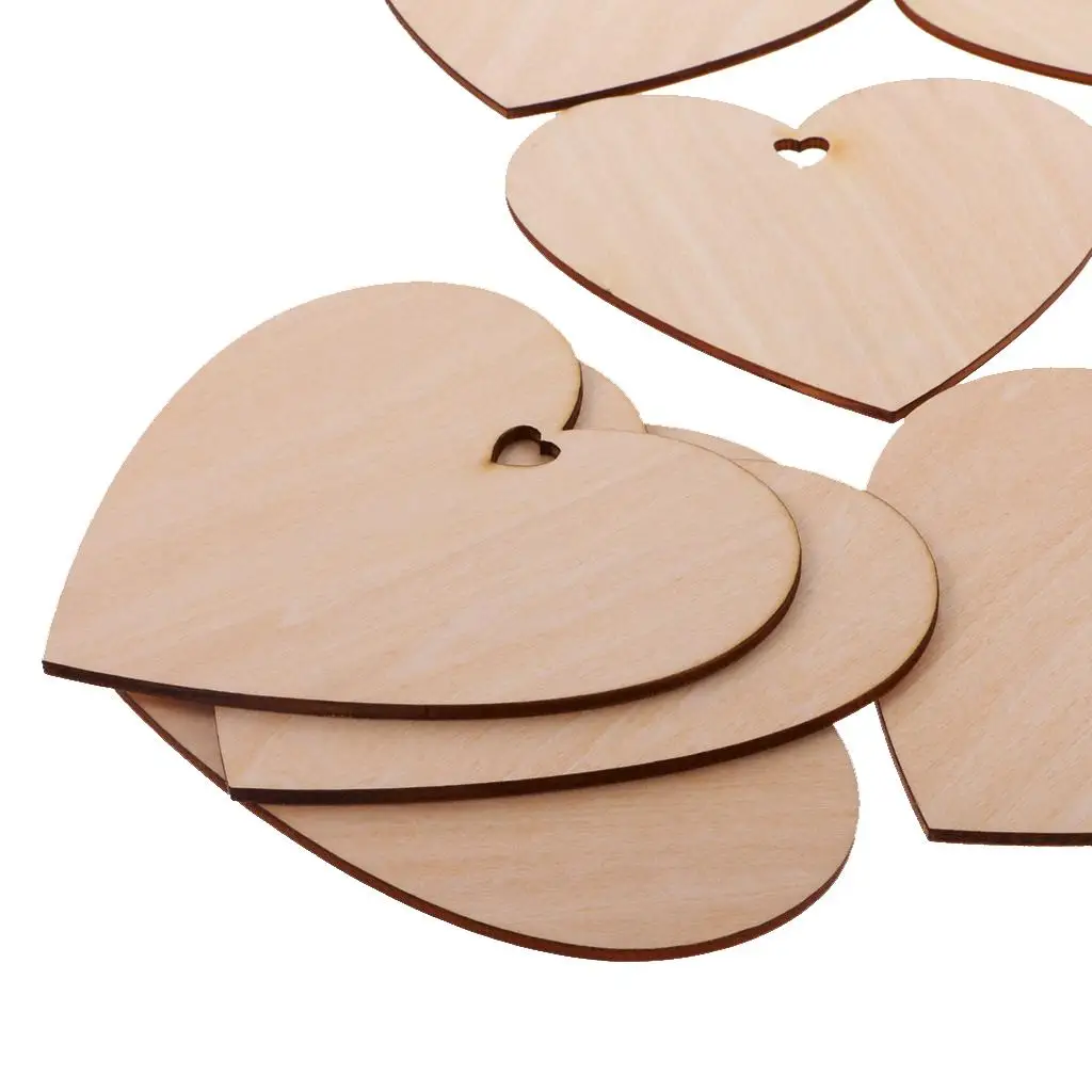 Unpainted Wooden Hearts DIY Wood Blocks for Classroom Activities Wedding Favors and Creative Gift Projects