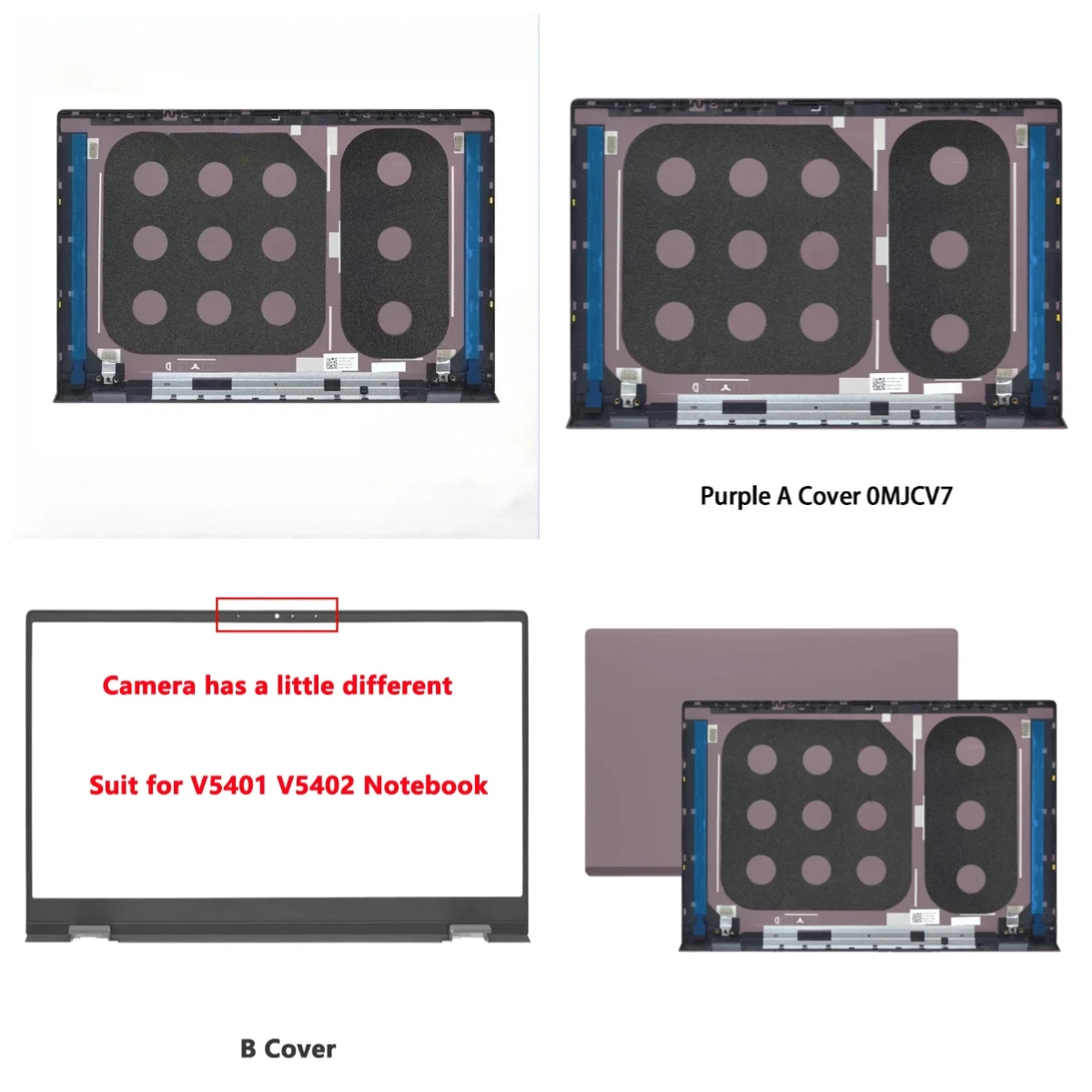 Original LCD back cover 0mjcv7 for Vostro 5401 5402 v5401 v5402laptop screen back cover front frame rear cover topcase 14.0 Inch