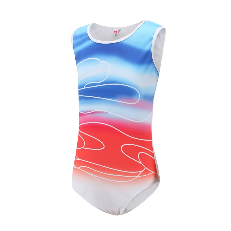 Sleeveless Gymnastics Tank para meninas e meninos, alta qualidade, barato