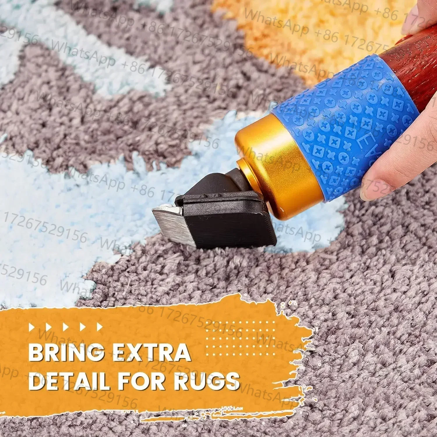Carpet Trimmer with Shearing Guide 110V-240V Tufted Gun Rug Scissors 200w Pet Sheep Clipper Low Noise Vibration Rug Trimmer