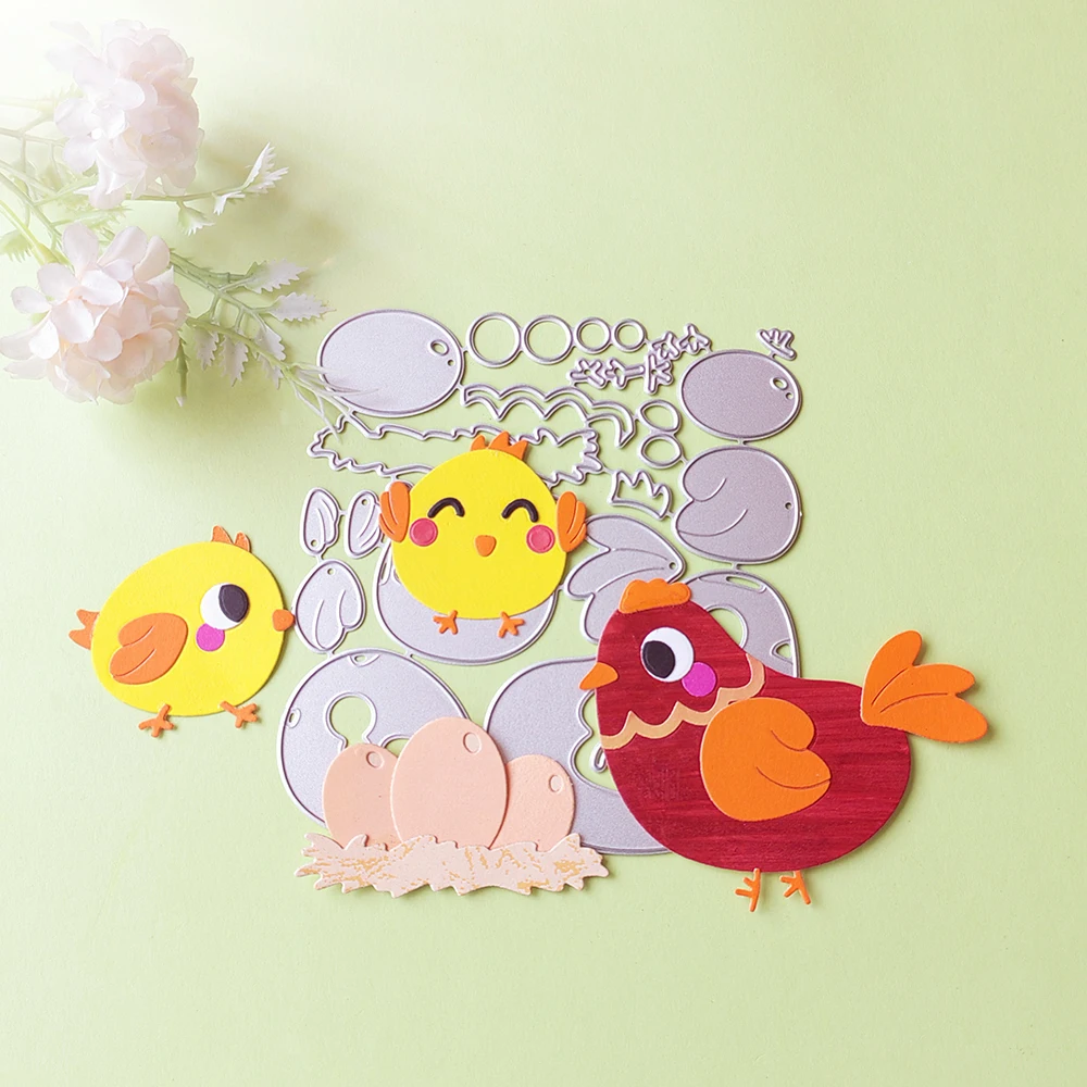 New Hens, Chicks, and Eggs cutting dies scrapbook decoration embossed photo album decoration card making DIY crafts