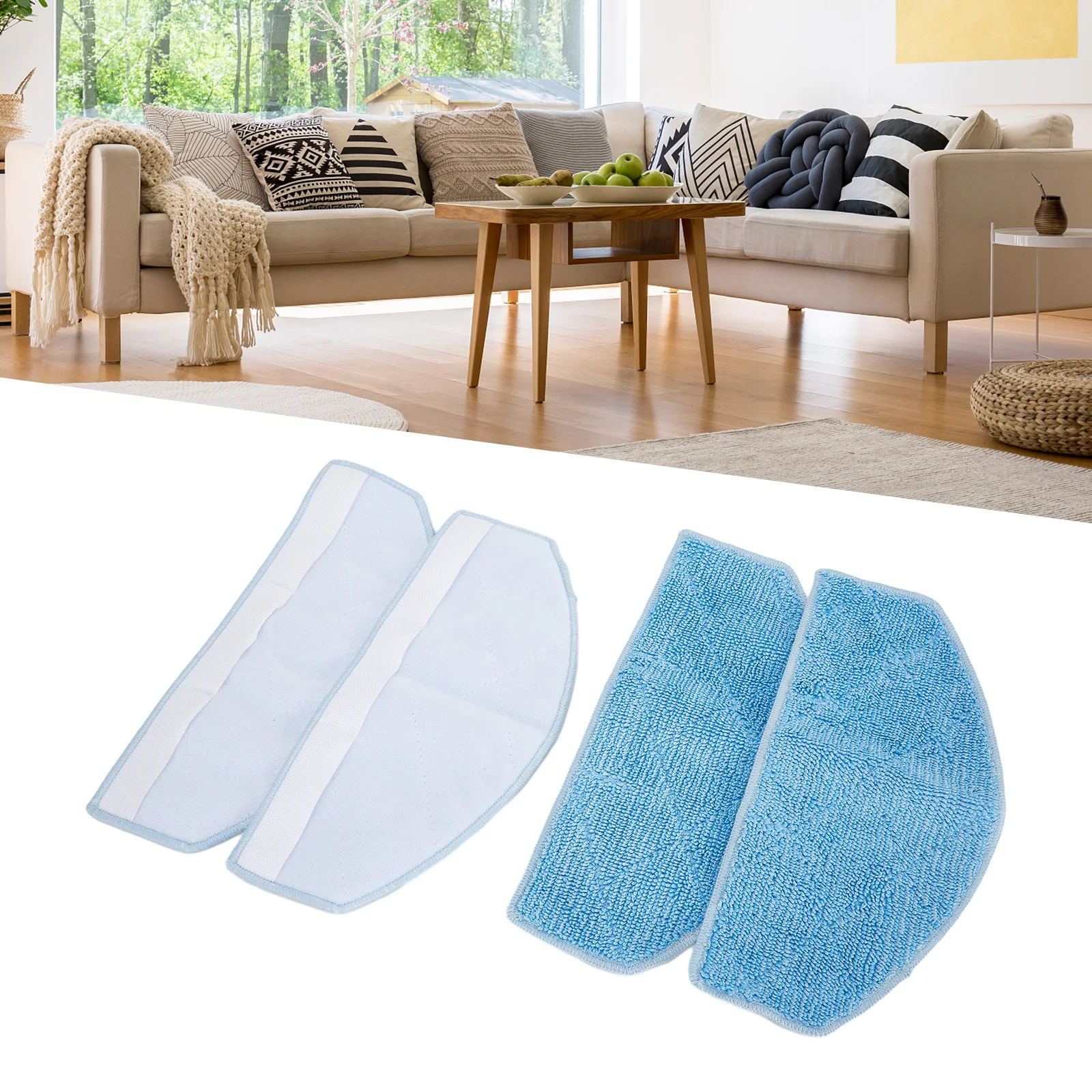 

10/4PCS Microfibers Washing Cloth Mop Pads For Tikom G8000 Pro/Honiture G20-Robotic Vacuum Cleaner Household Cleaning Tools