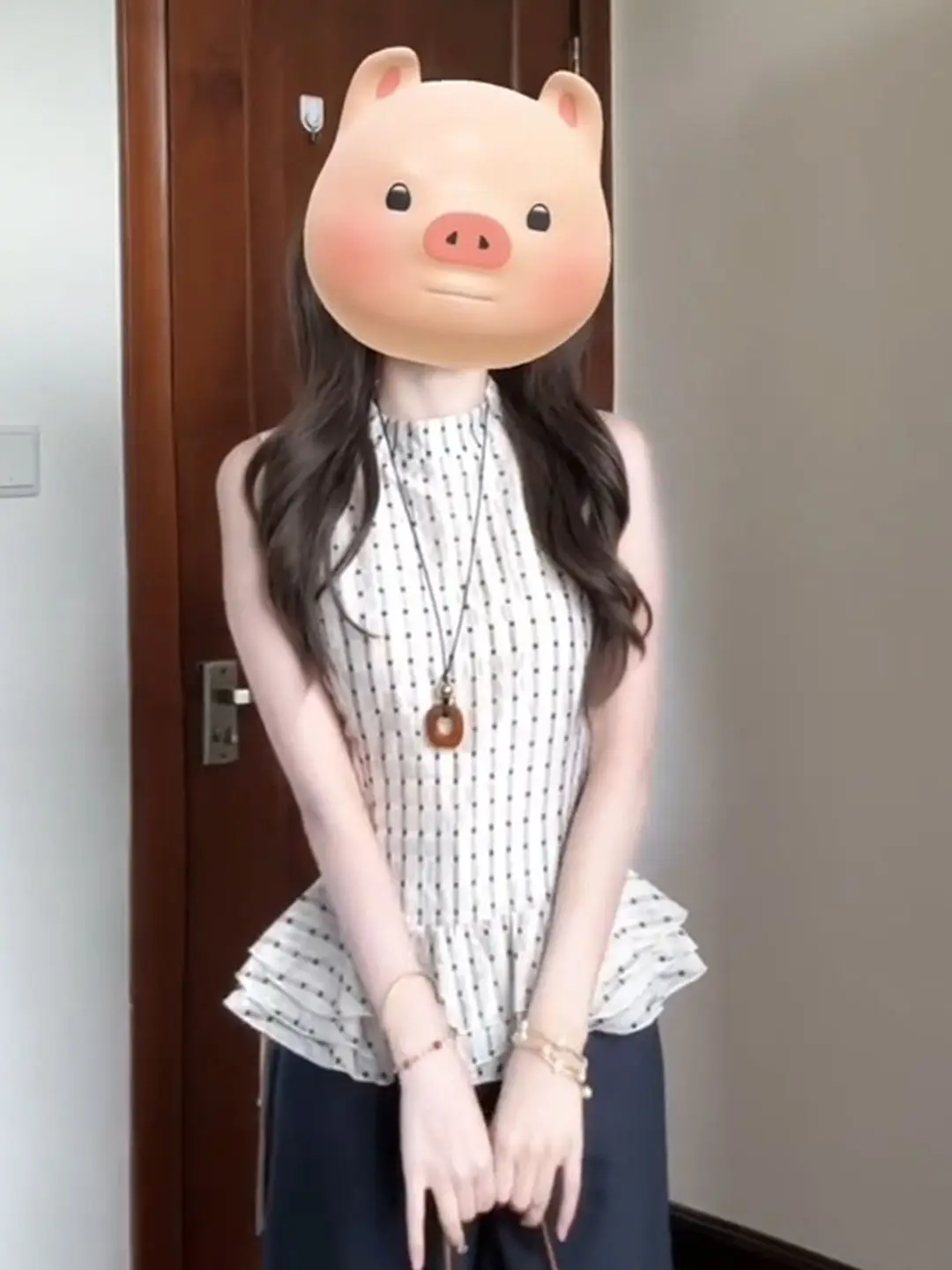 

Стильная корейская модная женская летняя легкая элегантная футболка без рукавов в горошек, трендовая верхняя одежда