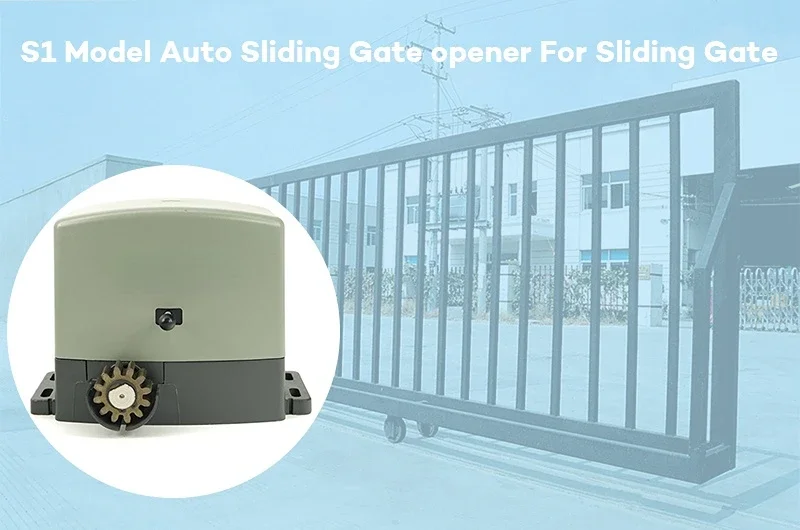 Spring Limit Custom Color Automatic Sliding Door Motor Operator Electric Remote Gate Opener With Gear Racks And Solar Panel