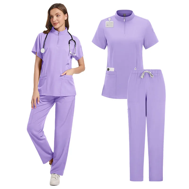 

Unisex Medical Uniforms Men Women Nursing Clothes Beauty Costume Nurse Scrubs Sets Doctor Dentist Workwear Clinical Tops Pants