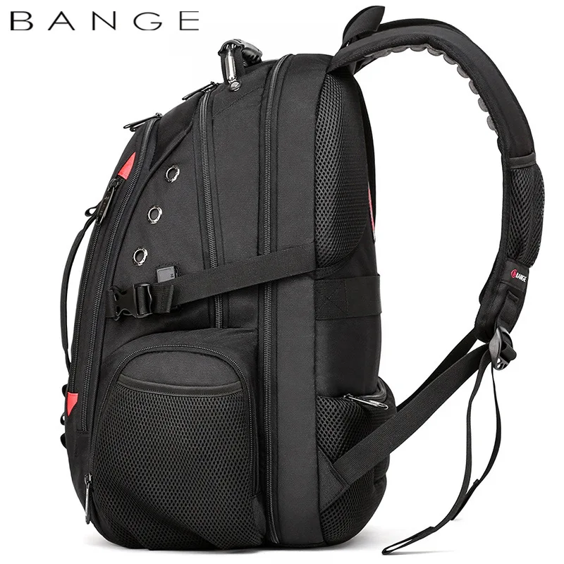 New student backpack waterproof men\'s travel schoolbag earplug hole charging outdoor large capacity backpack