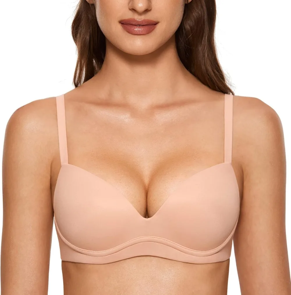 

Comfortable Underwire Bras Comfortable Gathering Breathable Push Ups Lined Support To Prevent Sagging