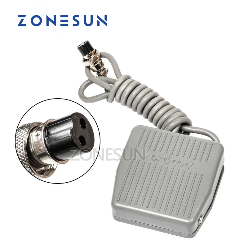 

ZONESUN TFS-201 ножной переключатель, Педальный переключатель с линией самосброса, длина кабеля 1,4 м для электрической машины для розлива