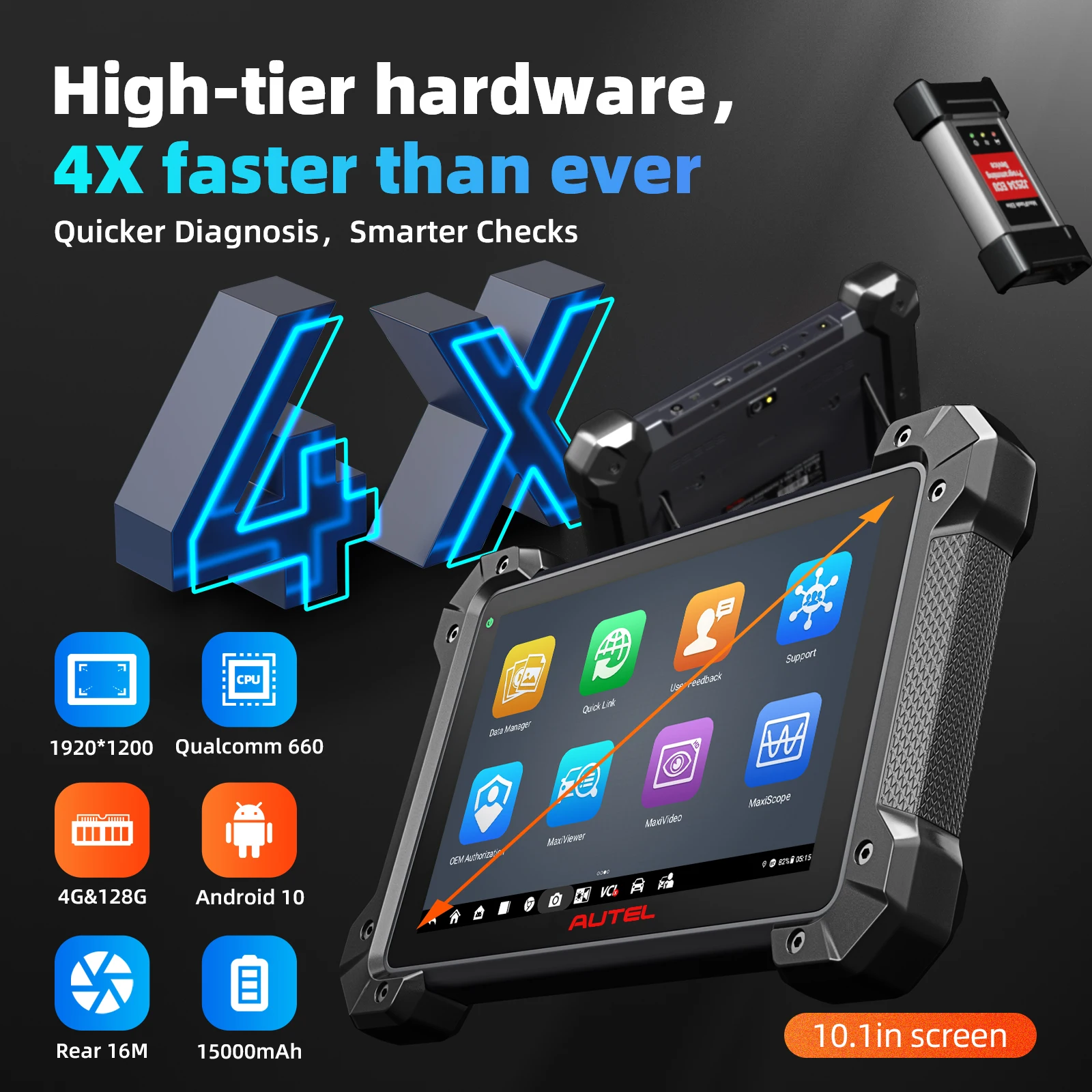 Autel MaxiCOM MK908PRO II أدوات تشخيص السيارات J2534 مبرمج Obd2 الماسح الضوئي ECU برمجة الترميز AutoScan 2.0