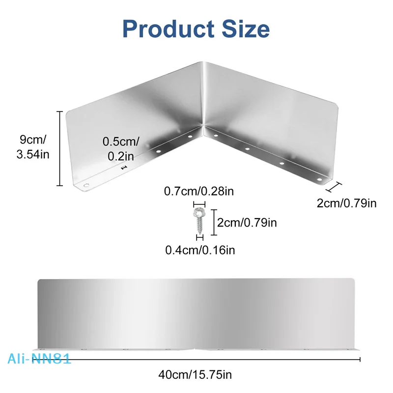 

【N】4Pcs Rainwater Valley Gutter Splash Guard Rain Drip Gutter Guard,Rain Drip Gutter Guard For House Shingle Roofs Corner