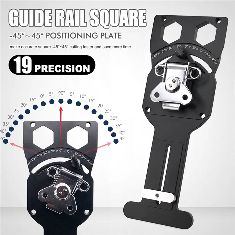 ABWP-90 graden haakse rail vierkante haakse positioneringsplaat voor zagen met -45 °   Tot 45e °   Snelle positieve hoekstop