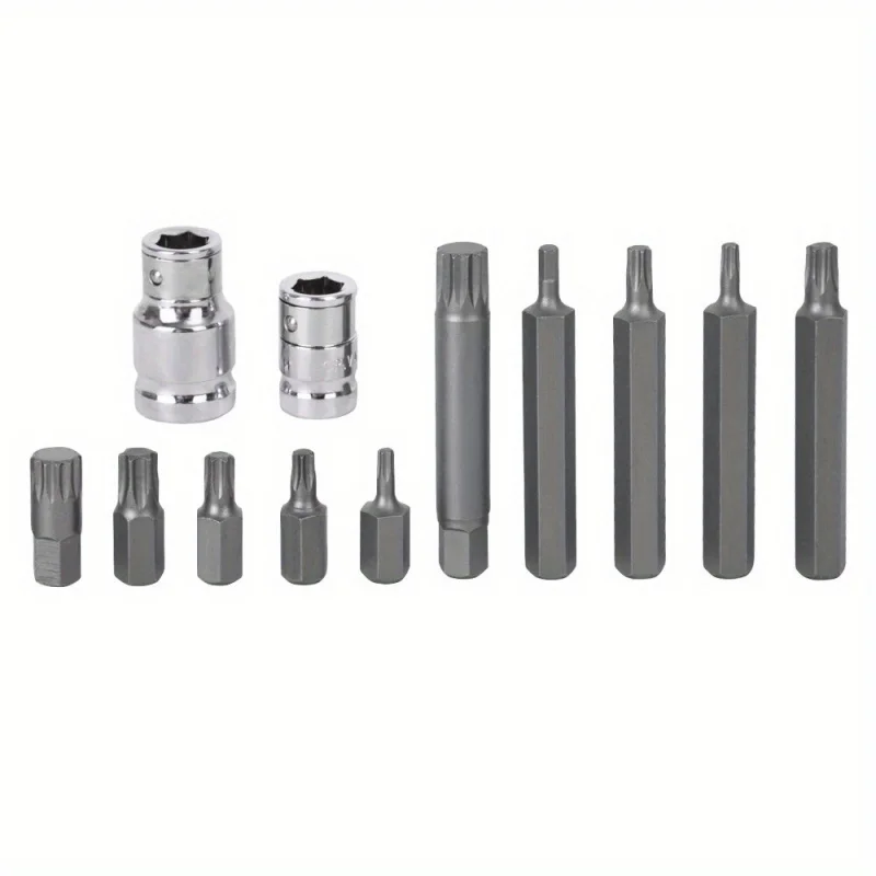 

54-piece heavy-duty hexagonal-shaped socket wrench set, belt-driven wrenches - 3/8 inch and 1/2 inch long shank hexago