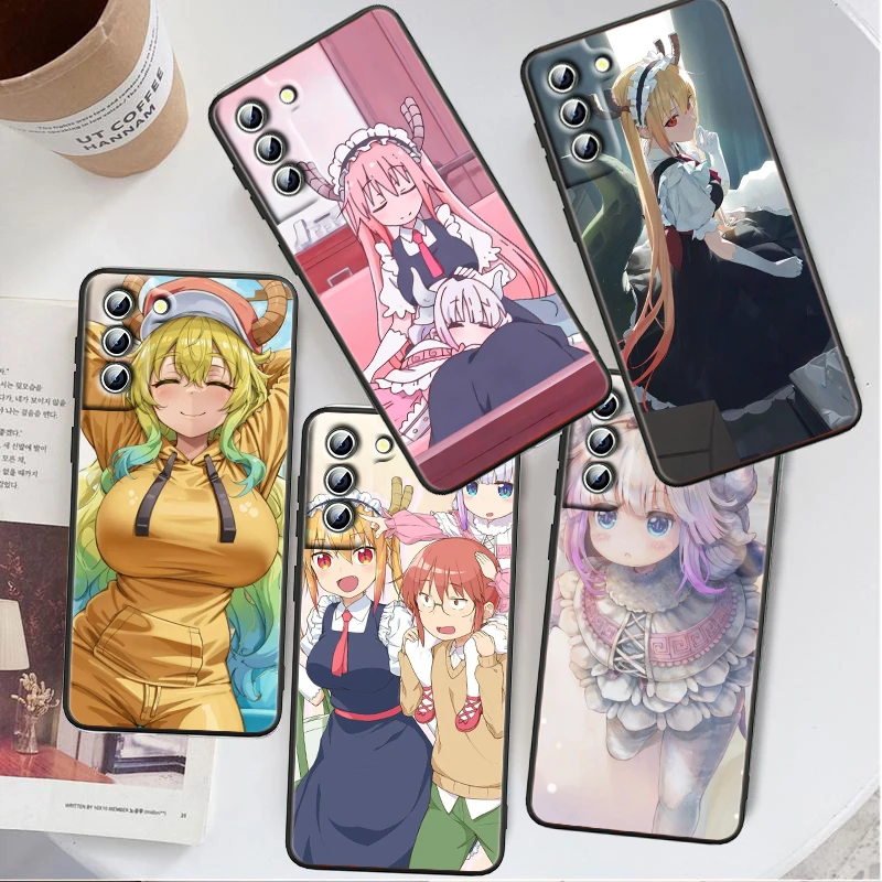 Cool Art Miss Kobayashis Dragon Maid For Samsung Galaxy S24 S23 S22 S21 S20 FE S10 S10E Plus Ultra Pro Lite 5G Black Soft