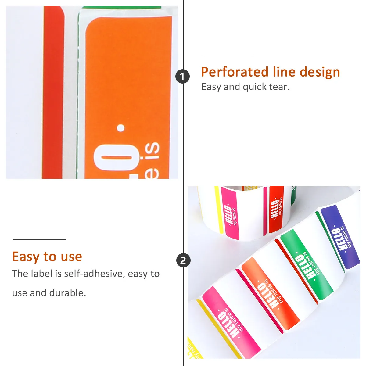 

300Pcs Colorful Price Label Stickers Self-Adhesive for Store Classification Organizer Colorful Name Lable