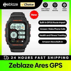 Zeblaze-Ares GPS relógio inteligente, built-in Alexa, Bluetooth, chamadas telefônicas, freqüência cardíaca, SpO2, rastreamento de fitness, novo