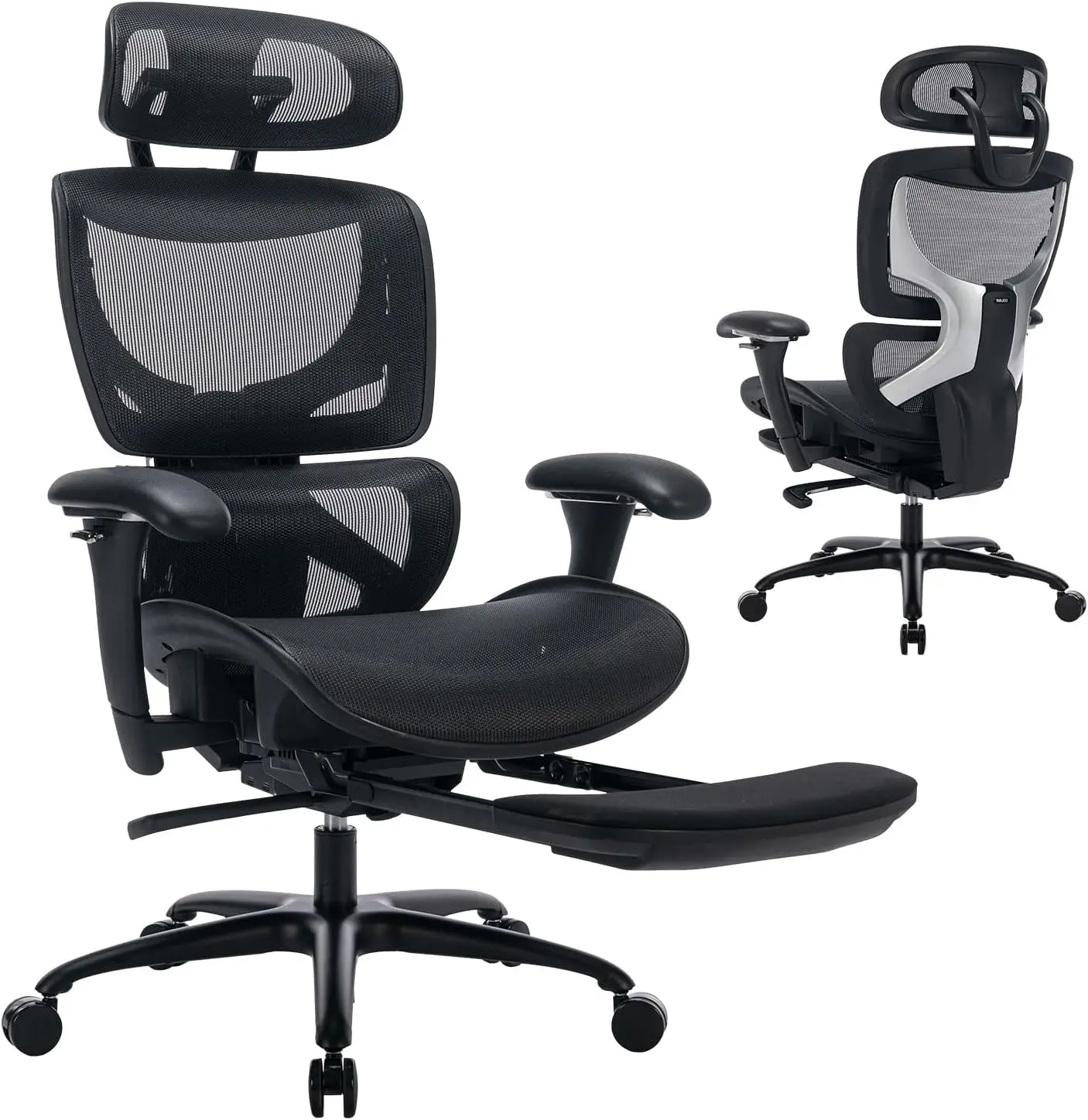 

Ergonomic Mesh Office Chair with Footrest High Back Computer Executive Desk Chair with Wide Headrest and Adjustable Backrest