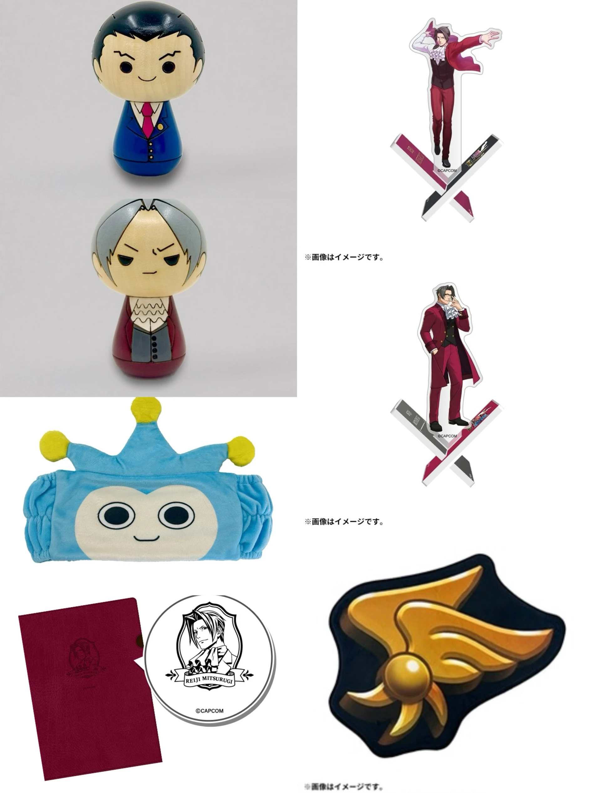 Anime Ace Attorney Miles Edgeworth Phoenix Wright Cosplay Cartoon Puppetry Fluffy Hair Band Leather File Pocket Ground Mat Xmas