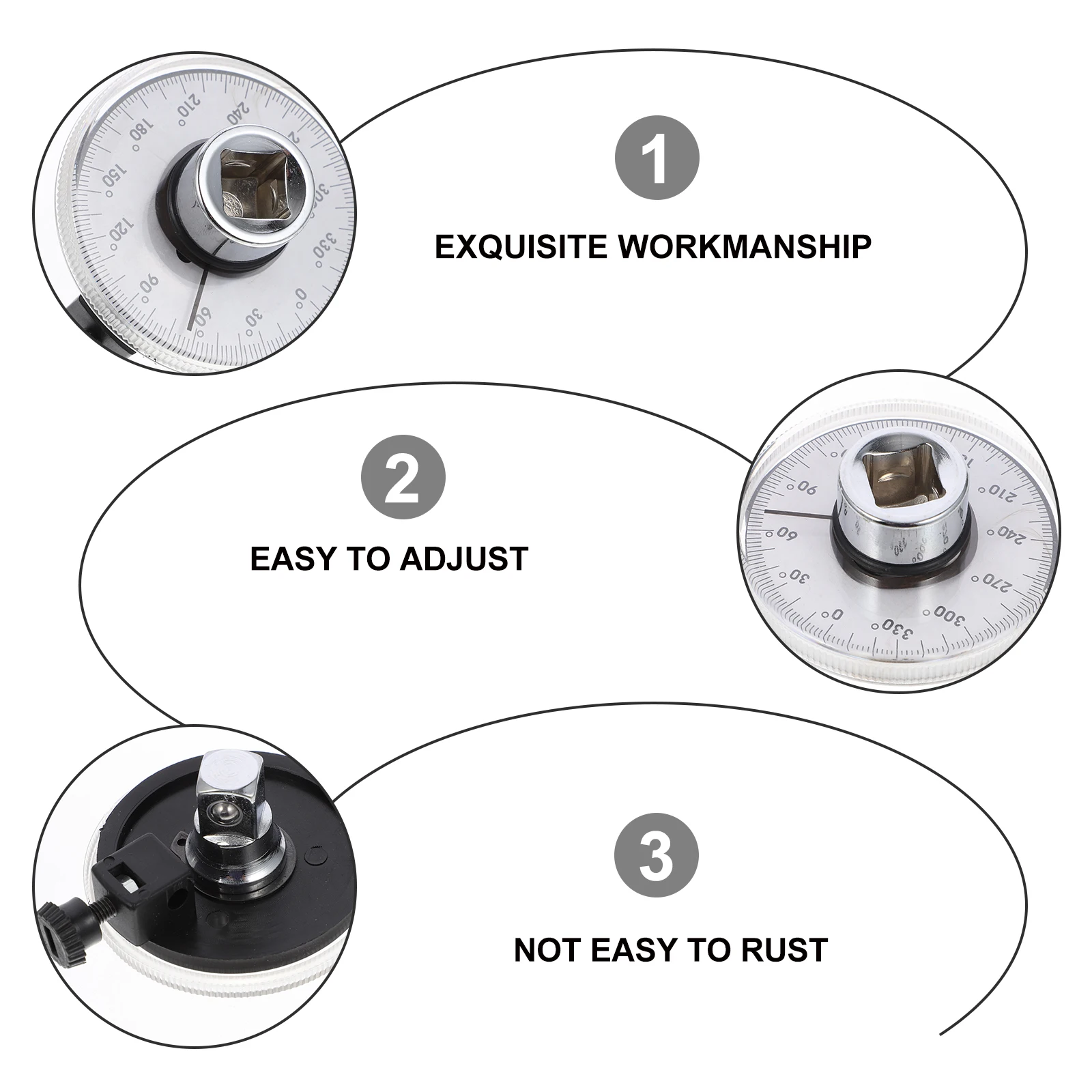 

Adjustable Torque Wrench Ratcheting Iron Meter Precast Kit Angle Scale Rotation Measurement Mechanical Click for Fasteners